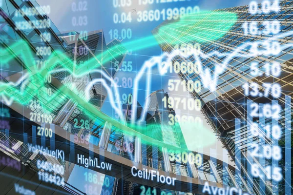 Stock market chart with information — Stock Photo, Image