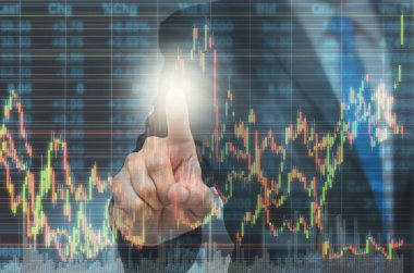 İşadamı işaretleme ticaret grafiği 