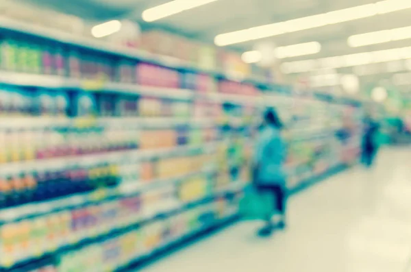 Blurred of store trolley — Stock Photo, Image