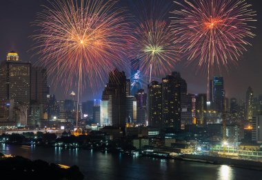 Bangkok Cityscape Üstten Görünüm