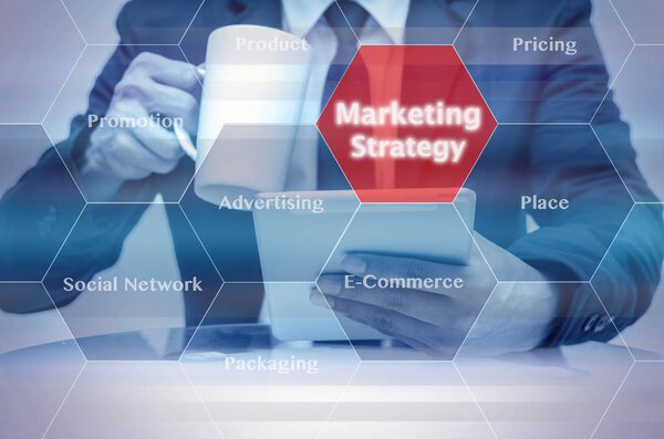 Businessman holding tablet