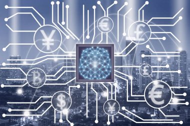 Fintech bağlantı soyut fotoğraf 