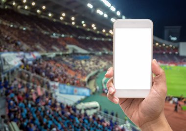 Mobil akıllı telefon tutarak el 