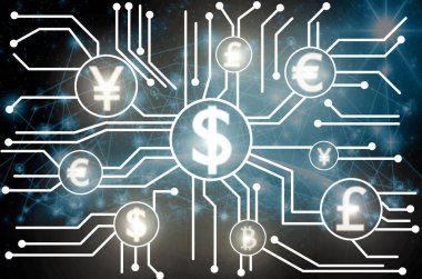 Fintech bağlantı soyut fotoğraf