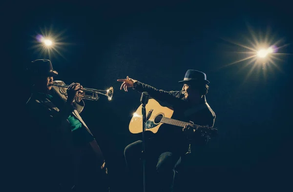 Musician Duo band — Stock Photo, Image