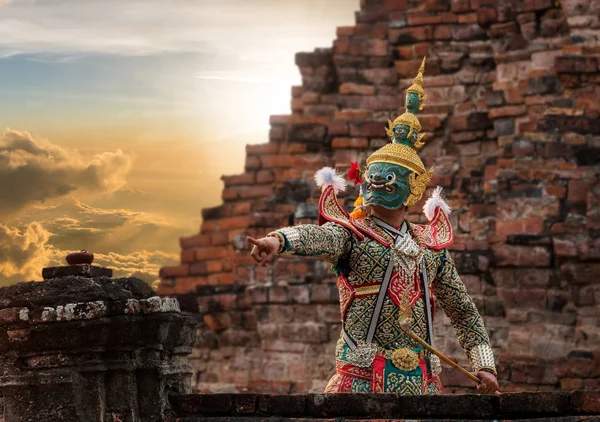 Khon, ação de performances pantomima da Tailândia — Fotografia de Stock
