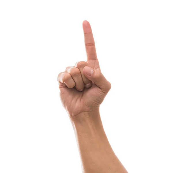 Hand showing the number one — Stock Photo, Image