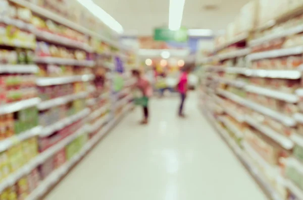 Abstracte Foto Wazig Voor Winkel Met Trolley Warenhuis Bokeh Achtergrond — Stockfoto