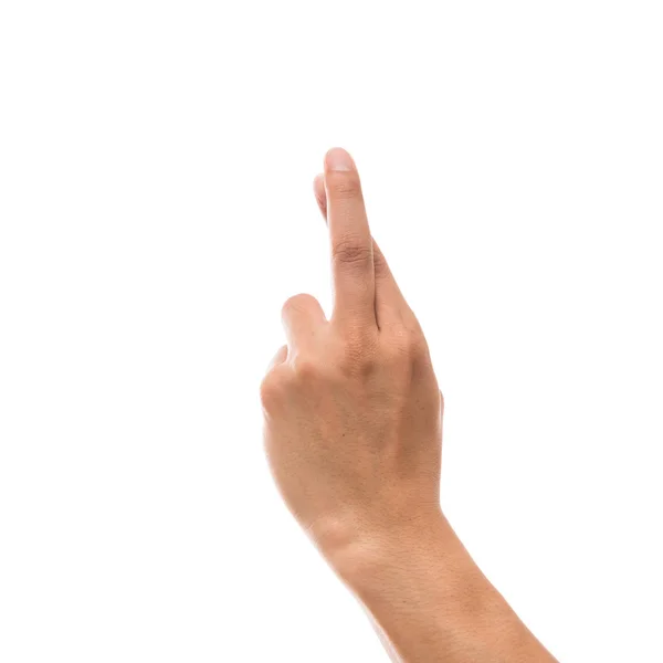 Hand Gesture White Background Include Clipping Path — Stock Photo, Image