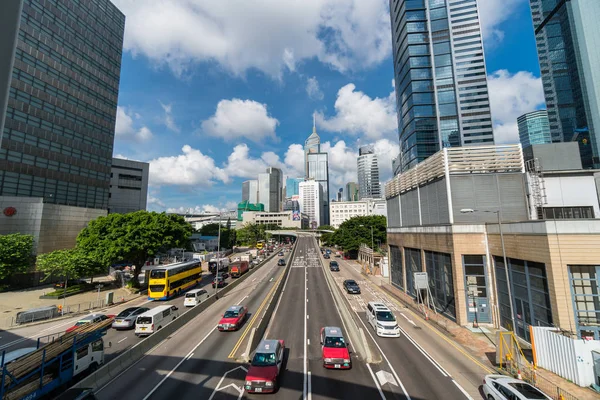 Hongkong Chine Juillet 2017 Circulation Routière Hong Kong Dans Après — Photo