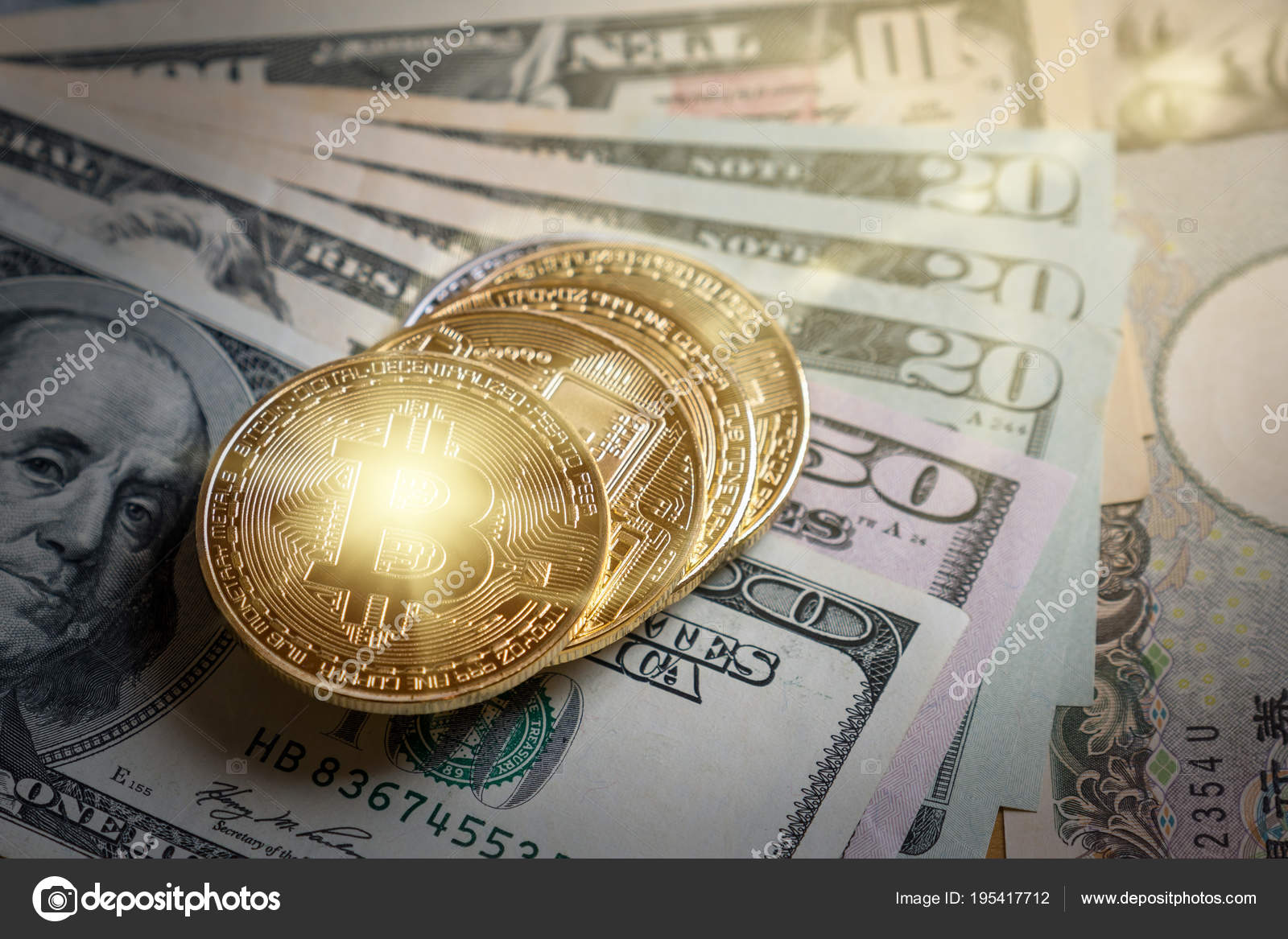 Download Closeup Bitcoins Mockup Money Paper Bank Various Country Cryptocurrency Investment Stock Editorial Photo C Tzido 195417712