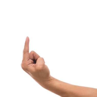 eylem beyaz arka plan üzerinde gösterilen el, kırpma yolunu ekle