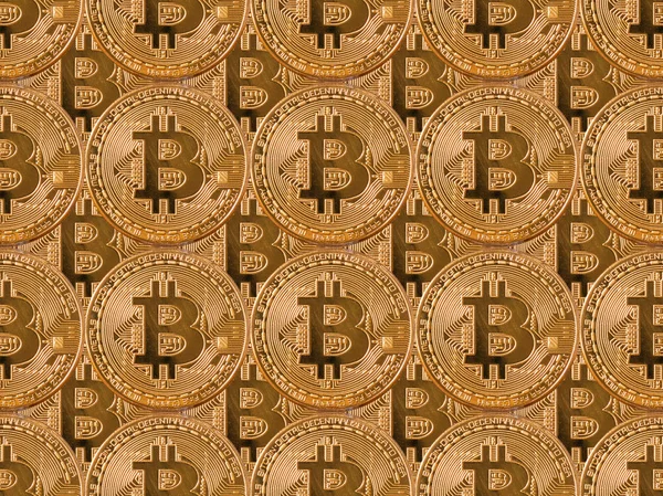 Bitcoins Padrão Mockup Criptomoeda Isolar Conceito — Fotografia de Stock