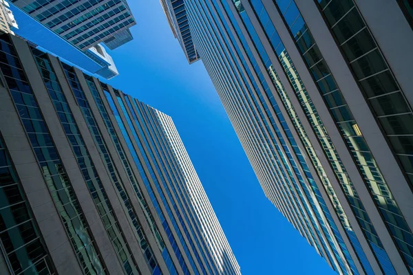 Moderne Kantoor Glazen Gebouwen Cityscape Onder Blauwe Clear Sky Washington — Stockfoto