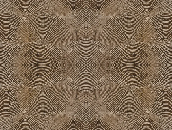 Nahtlose Überlappung Konzentrischen Kreis Wandmuster Hintergrund Alte Ziegel Textur Muster — Stockfoto