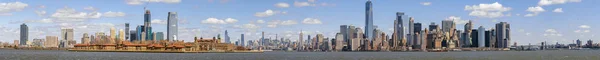 Panorama Scène Van New York Cityscape Rivier Kant Welke Locatie — Stockfoto
