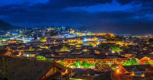 Panorama Vista Dall Alto Scena Dell Antica Città Vecchia Lijiang — Foto Stock