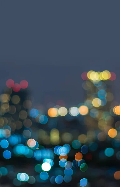 Вертикальная Обложка Размытого Боке Городского Пейзажа Сумерки Городской Фон Угол — стоковое фото