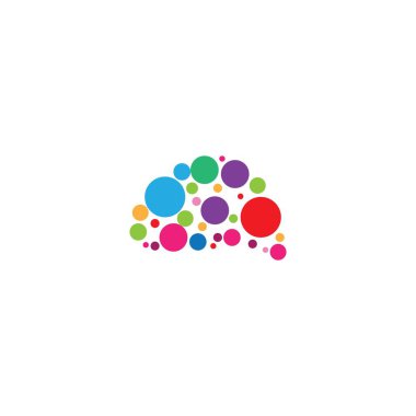 Beyin rengi logo şablon vektör simgesi tasarımı