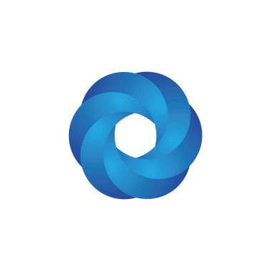 Çember logo şablon vektör ikonu tasarımı