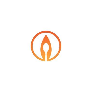 Çatal logo şablon vektör simgesi tasarımı