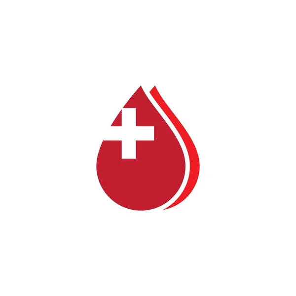 Projeto Ícone Vetor Logotipo Gota Sangue — Vetor de Stock