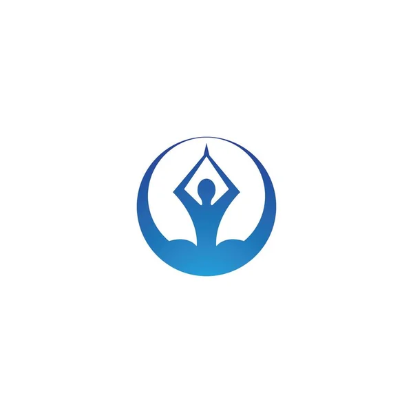 Diseño Del Icono Del Vector Plantilla Logo Yoga — Vector de stock