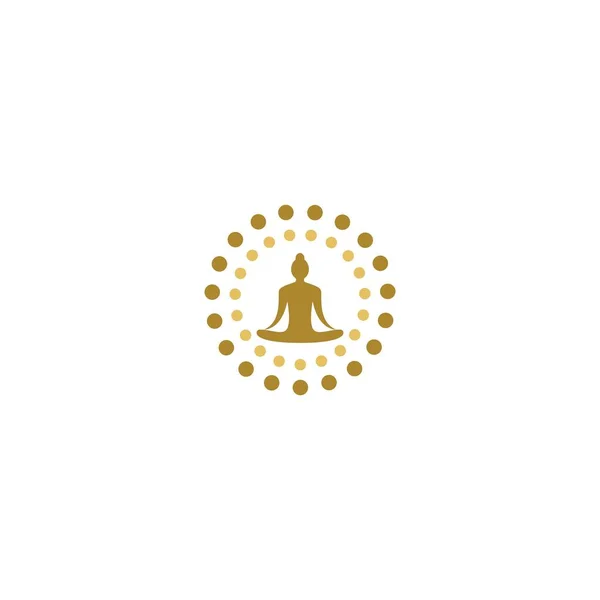 Дизайн Векторной Иконки Логотипа Йоги — стоковый вектор