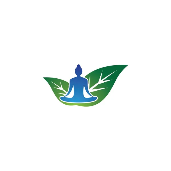 Дизайн Векторной Иконки Логотипа Йоги — стоковый вектор