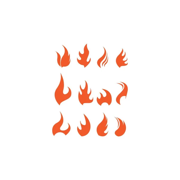 Flame Logo Plantilla Vector Icono Diseño — Archivo Imágenes Vectoriales