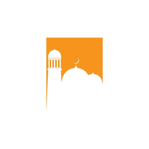 Moschee Logo Vorlage Vektor Symbol Design — Stockvektor