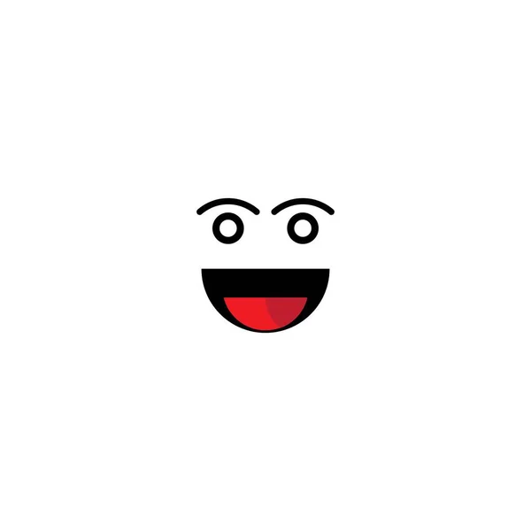 Emoticon Logo Template Vector Pictogram Ontwerp — Stockvector