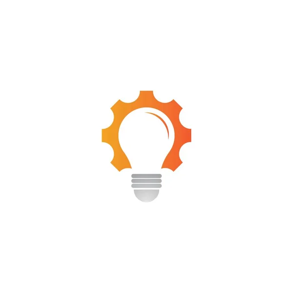 Gear Lamp Logo Vorlage Icon Design — Stockvektor