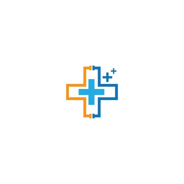 Médico Cruz Logotipo Plantilla Vector Icono Diseño — Vector de stock