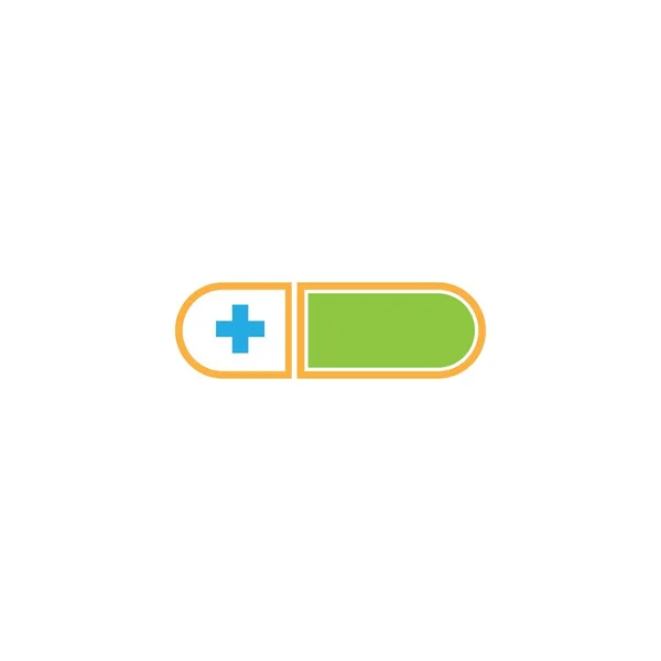 Salud Farmacia Logotipo Plantilla Icono Diseño — Vector de stock