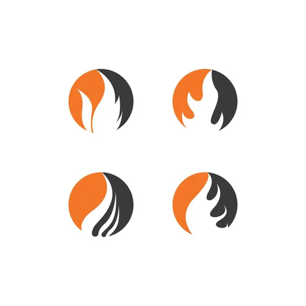 Flame Logo Plantilla Vector Icono Diseño — Archivo Imágenes Vectoriales