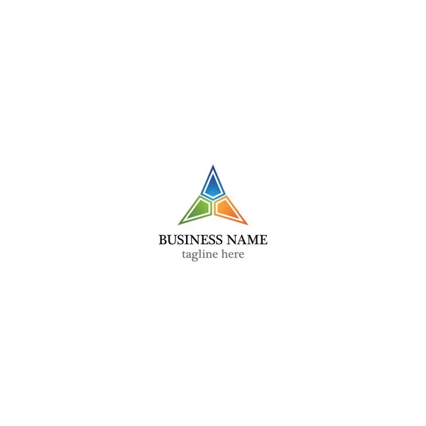 Triangle Logo Template Icon Design — Stock Vector
