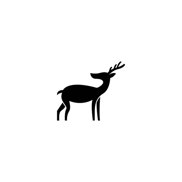 Modèle Logo Cerf Conception Icône Vectorielle — Image vectorielle