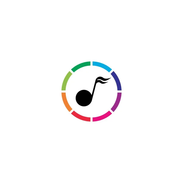 Logo Música Plantilla Vector Icono Diseño — Vector de stock