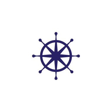 Yönlendirme gemisi logo şablon vektör ikonu tasarımı