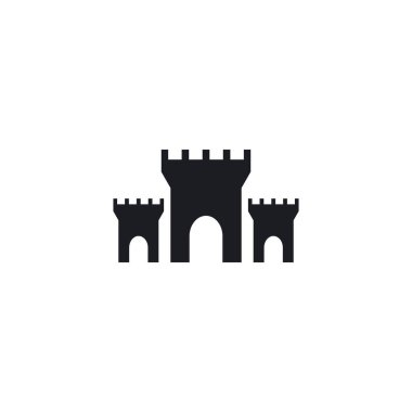 Castle logo şablon vektör ikonu tasarımı