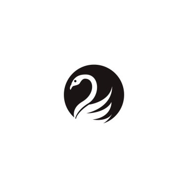 Kuğu logosu vektör simgesi tasarımı