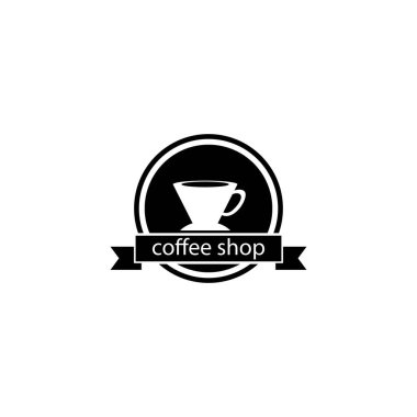 Kahve fincanı Logo Şablon vektör tasarımı
