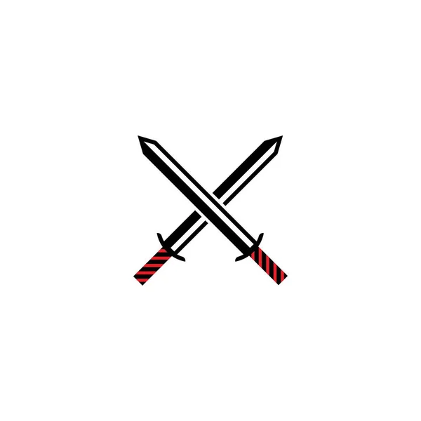 Modelo Logotipo Espada Vetor Ícone Design — Vetor de Stock