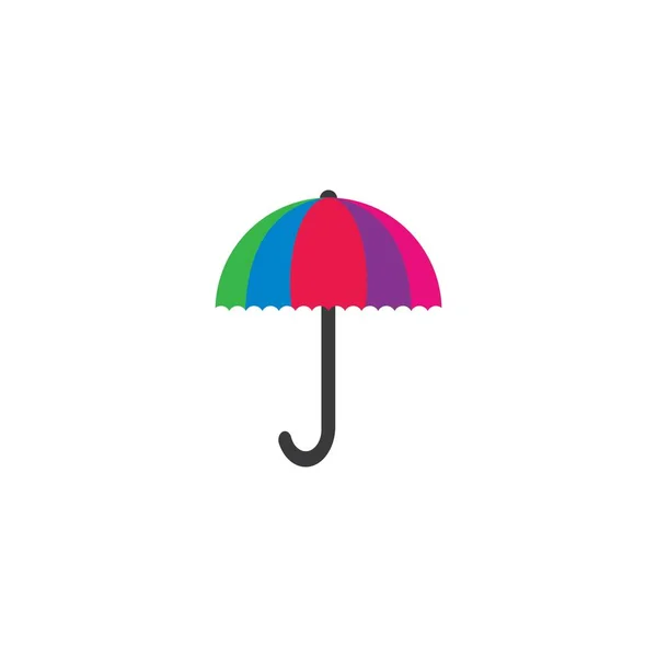 Umbrella Logotipo Modelo Vetor Ícone Ilustração — Vetor de Stock