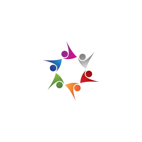 Communauté Logo Modèle Vectoriel Icône Design — Image vectorielle