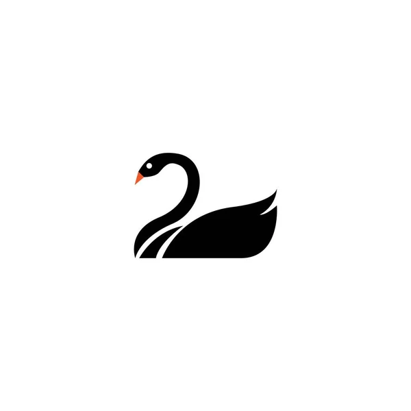 Swan Logotipo Modelo Vetor Ícone Design — Vetor de Stock
