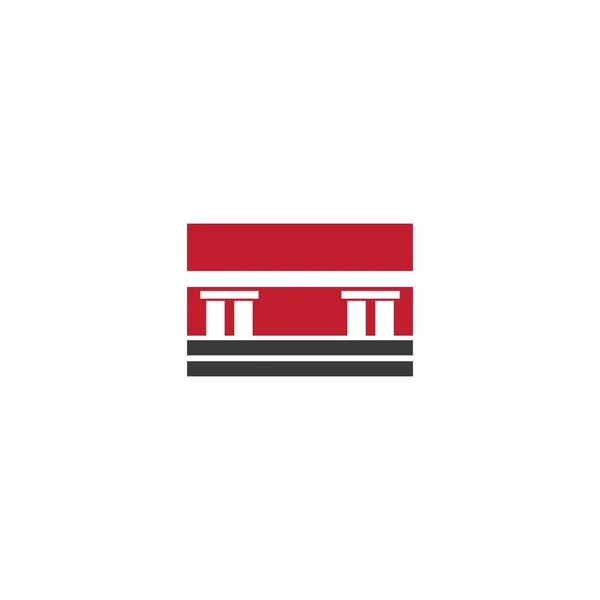 Modèle Logo Pont Design Icône Vectorielle — Image vectorielle