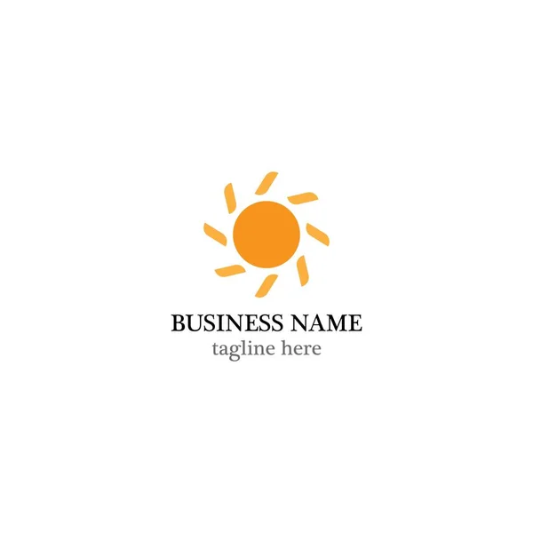 Logo Słońca Szablon Wektor Ikona Ilustracja — Wektor stockowy