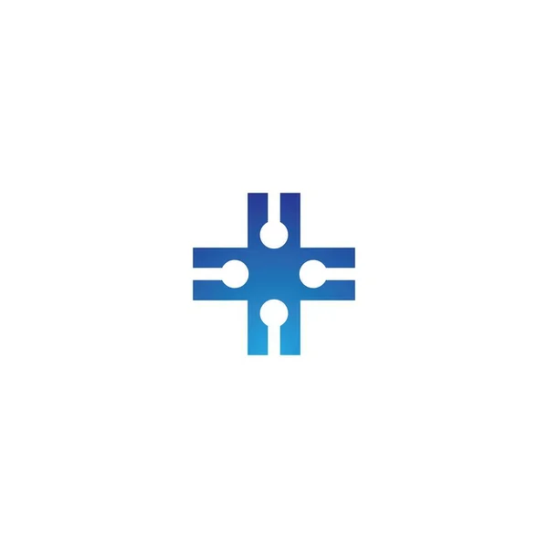 Diseño Icono Vector Plantilla Logotipo Tecnología Médica — Vector de stock